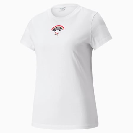 T-shirt graphique AS, femme, Blanc Puma, petit