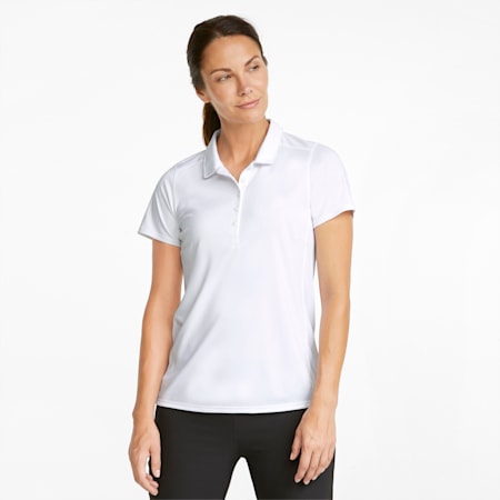 Gamer Damen Golf Poloshirt, Bright White, small