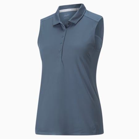 Gamer golfpoloshirt zonder mouwen voor dames, Evening Sky, small