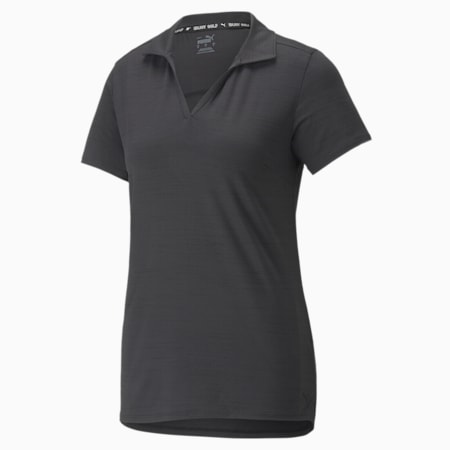 CLOUDSPUN Coast Damen Golf Poloshirt, Puma Black Heather, small