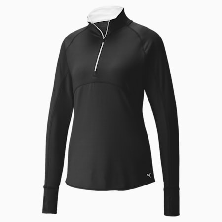 Gamer Damen Golf Pullover Damen mit viertellangem Reißverschluss, Puma Black, small