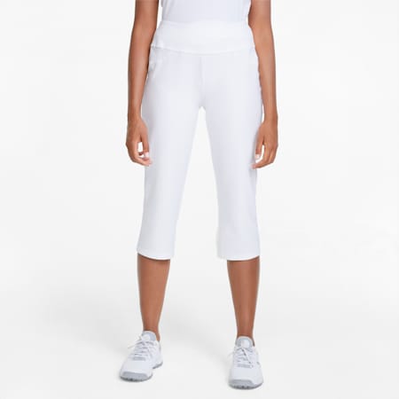 PWRSHAPE Women's Golf Capri Pants, Bright White, small