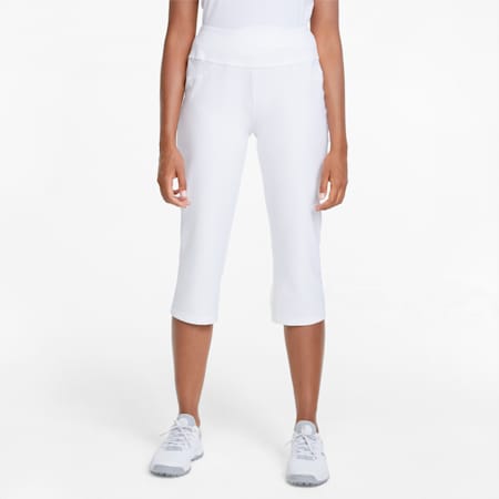 Pantalones de golf capri para mujer PWRSHAPE, Bright White, small