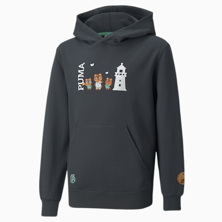 PUMA x Animal Crossing™: New Horizons Youth Hoodie, Phantom Black, small-AUS