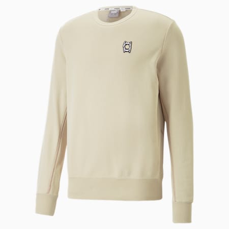 Pivot Crew EMB Basketball-Pullover für Herren, Granola, small