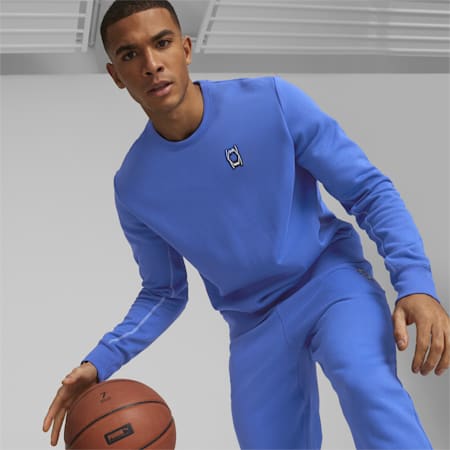 Pull de basketball Pivot Crew EMB Homme, Royal Sapphire, small-DFA