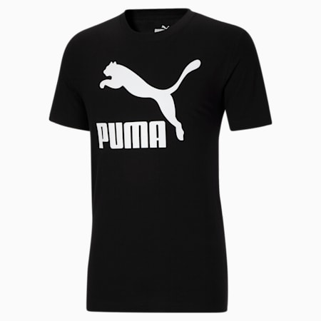 Classics Logo Men's Tee, Puma Black-Puma White, small