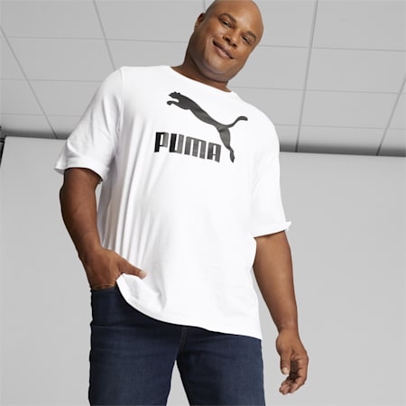 Classics Logo Men's Tee Big And Tall, Puma White-Puma Black, small