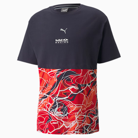 Męski T-shirt z nadrukiem Red Bull Racing, NIGHT SKY, small