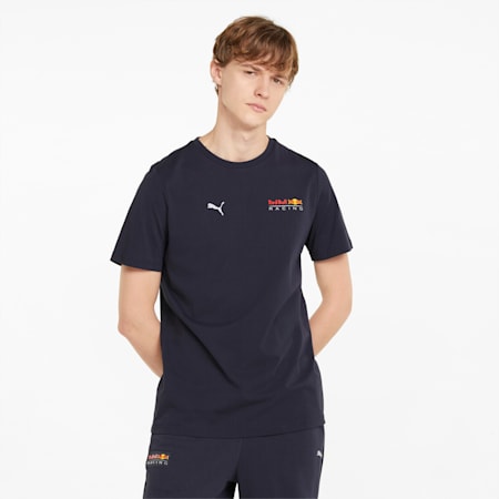 Red Bull Racing Essentials Small Logo Men's Tee, NIGHT SKY, small-PHL