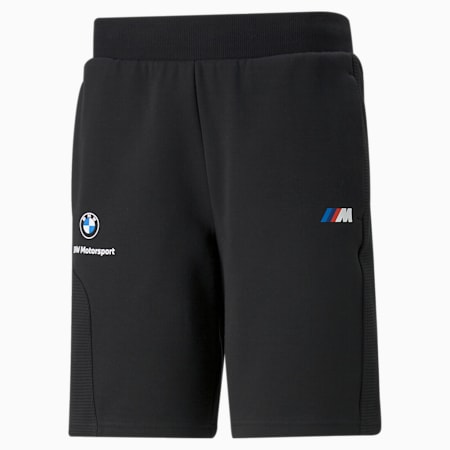 BMW M Motorsport Men's Sweat Shorts, Cotton Black, small-GBR