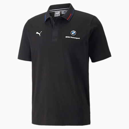 BMW M Motorsport Men's Polo Shirt, Cotton Black, small-AUS