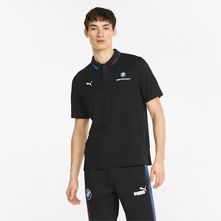 BMW M Motorsport Men's Polo Shirt, Cotton Black, small-AUS