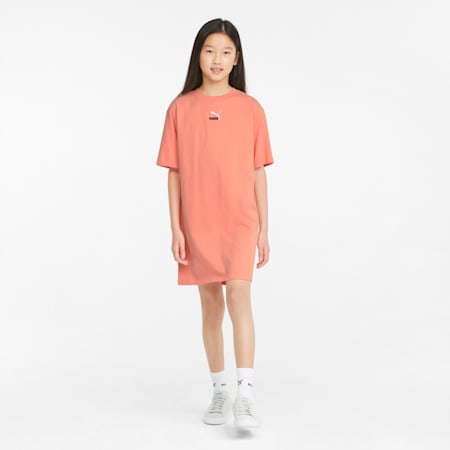 キッズ ガールズ Tシャツ ドレス 104-152cm, Peach Pink, small-JPN