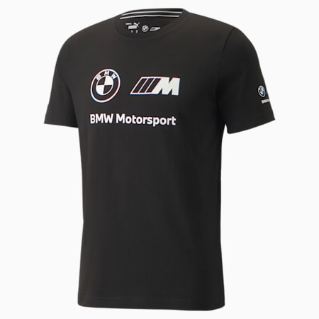 Kaus Pria Logo BMW M Motorsport, Cotton Black, small-IDN