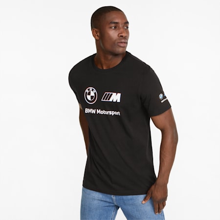 BMW M Motorsport Logo Men's Tee, Cotton Black, small-IDN