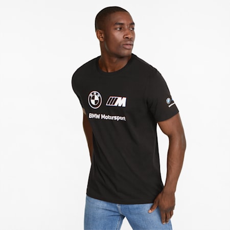 BMW M Motorsport Logo Men's Tee, Cotton Black, small-PHL