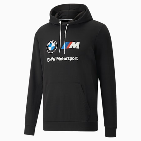 Męska bluza treningowa BMW M Motorsport Essentials z kapturem, Cotton Black, small
