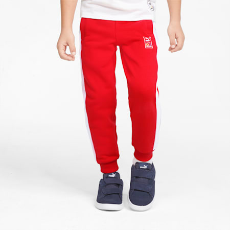 PUMA x SMILEYWORLD T7 Kids' Track Pants, High Risk Red, small-IND