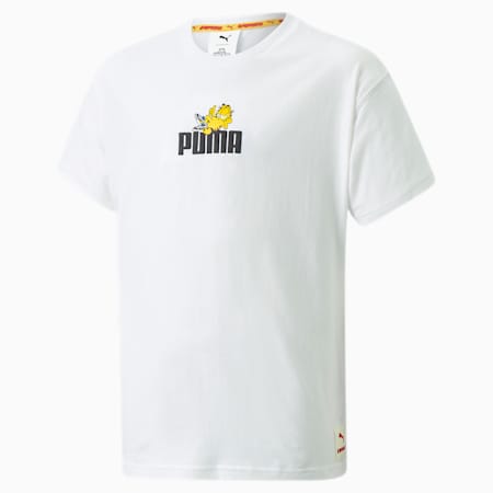 Młodzieżowa koszulka z grafiką PUMA x GARFIELD, Puma White, small