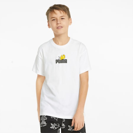 PUMA x GARFIELD Graphic Jugend T-Shirt, Puma White, small