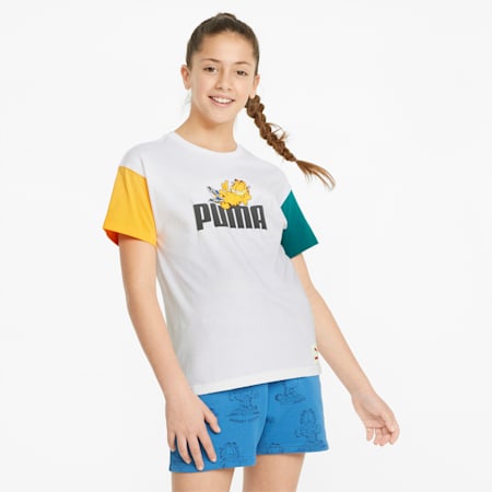 キッズ PUMA x GARFIELD 半袖 Tシャツ 104-152cm, Puma White, small-JPN