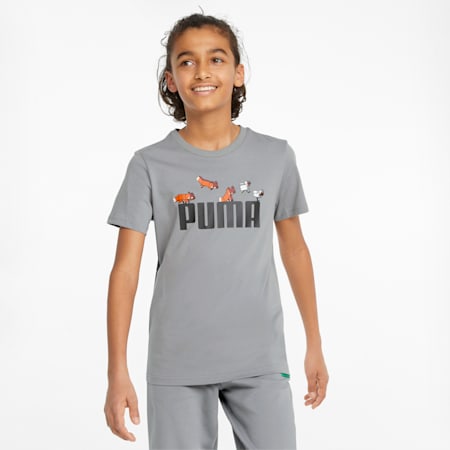 PUMA x MINECRAFT Graphic Youth Tee, Griffin, small-SEA