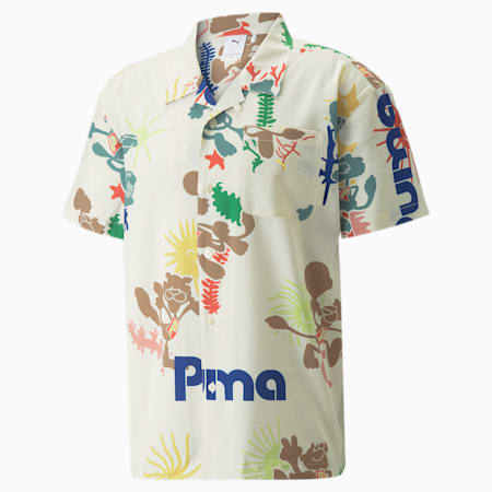 Adventure Planet shirt met print voor heren, Pristine, small