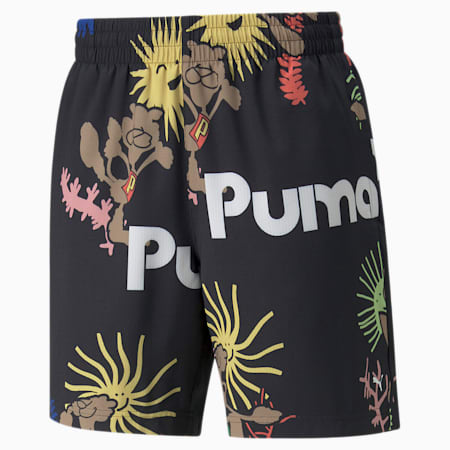 Bedruckte Adventure Planet Herren-Shorts, Puma Black, small