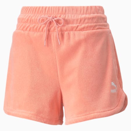 Shorts de rizo para mujer Classics, Peach Pink, small