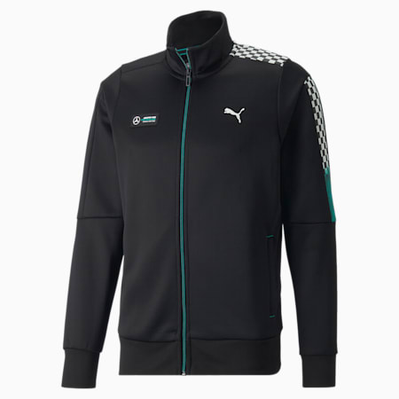 Mercedes F1 T7 Men's Track Jacket, Puma Black, small-THA