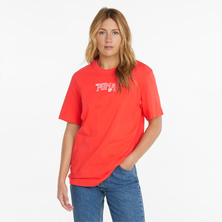 Downtown Relaxed Graphic Women's Tee, Firelight, small-SEA