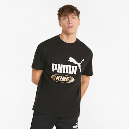 King Logo T-shirt voor heren, Puma Black, small