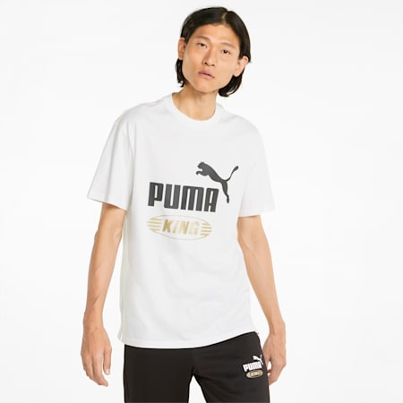 남성 킹 로고 티셔츠/King Logo Tee, Puma White, small-KOR