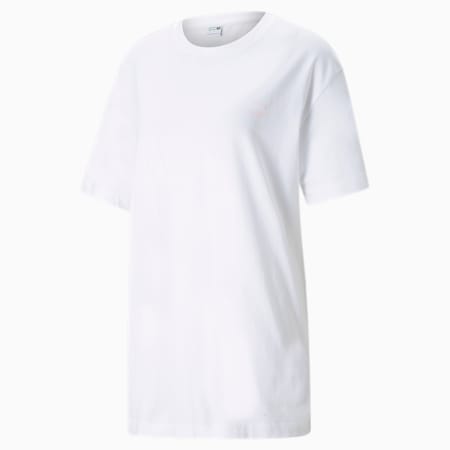 Statement Damen Oversize-T-Shirt, Puma White, small