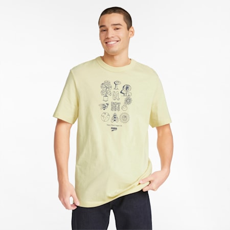 Downtown Graphic Crew Neck Men's Tee, Anise Flower, small-PHL