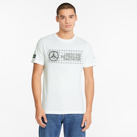 T-shirt con logo Mercedes F1 Uomo, Puma White, small