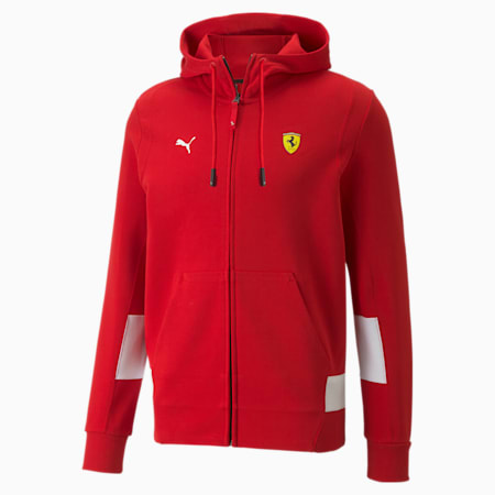 Scuderia Ferrari Race Hooded Men's Sweat Jacket, Rosso Corsa, small