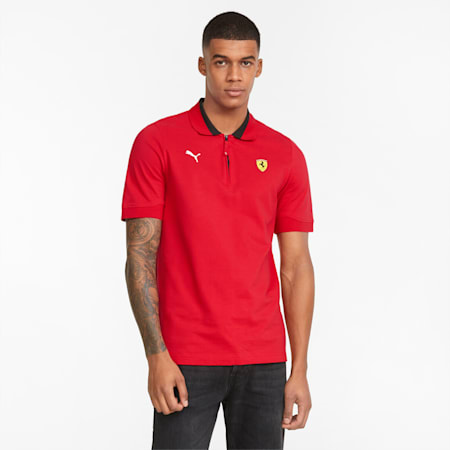 Scuderia Ferrari Race Men's Polo Shirt, Rosso Corsa, small-AUS