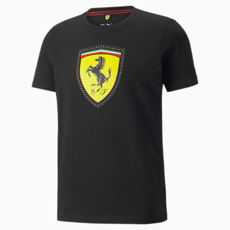 Scuderia Ferrari Race Colour Shield Men's Tee, Puma Black, small-THA