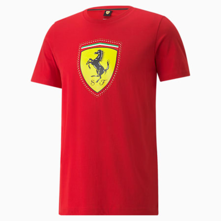 Scuderia Ferrari Race Colour Shield Men's Tee, Rosso Corsa, small-SEA