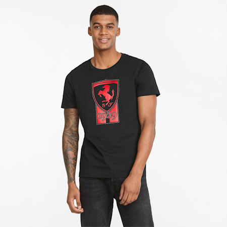 Camiseta para hombre Scuderia Ferrari Race Heritage Shield, Puma Black, small