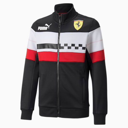 Scuderia Ferrari Race SDS Youth Track Jacket, Puma Black, small-PHL