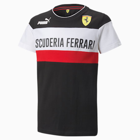 Scuderia Ferrari Race SDS Youth Tee, Puma Black, small-PHL