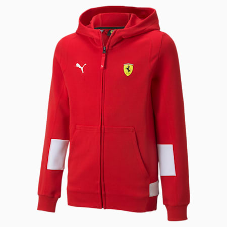 Scuderia Ferrari Race Hooded Youth Sweat Jacket, Rosso Corsa, small-GBR