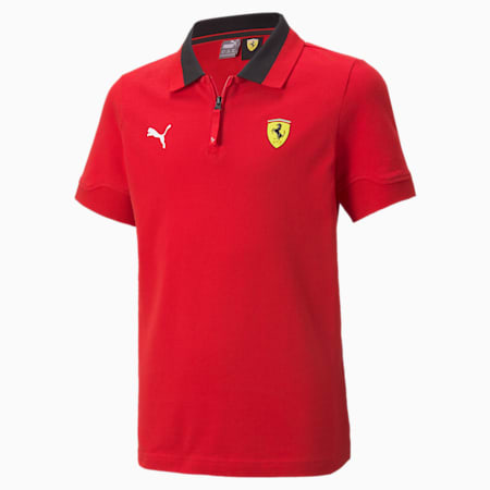 Scuderia Ferrari Race Youth Polo Shirt, Rosso Corsa, small-SEA