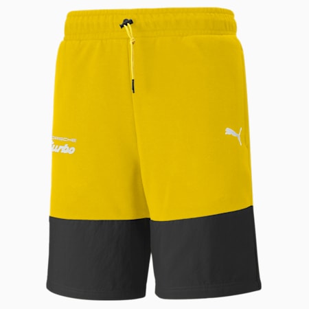 Porsche Legacy Men's Sweat Shorts, Lemon Chrome, small