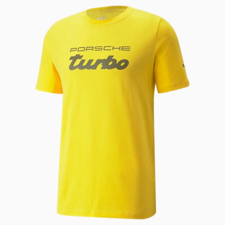 T-Shirt à Logo Porsche Legacy Homme, Lemon Chrome, small