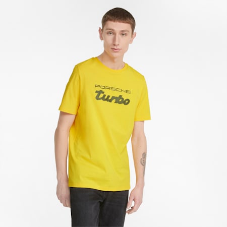 Porsche Legacy Logo T-Shirt für Herren, Lemon Chrome, small