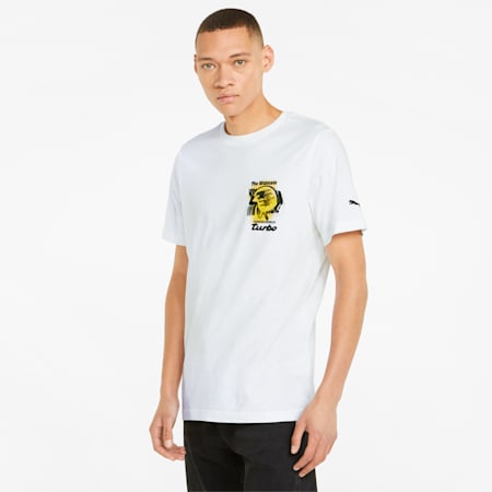 Porsche Legacy Graphic Men's Tee, Puma White, small-PHL